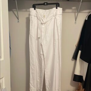 A.L.C. White Wide Leg Pants with Relaxed Fit